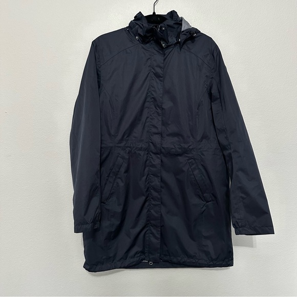 Killtec waterproof longline soft-shell lightweight navy womens jacket size 12US - Picture 1 of 3